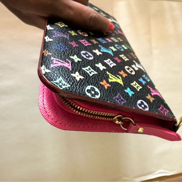 Louis Vuitton X Murakami Black Monogram Multicolore Insolite Wallet; EUC - Picture 4 of 14
